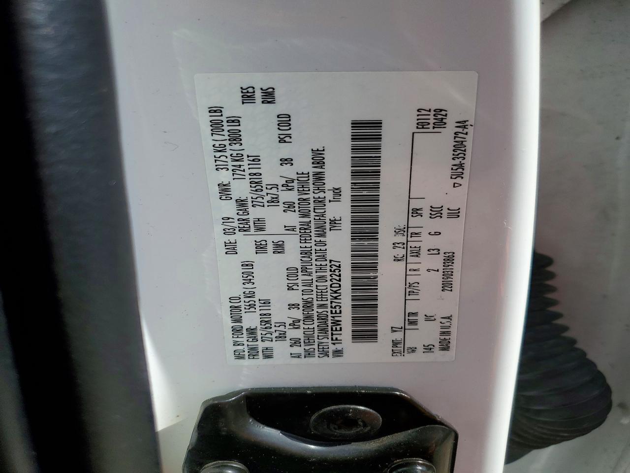 2019 FORD F150