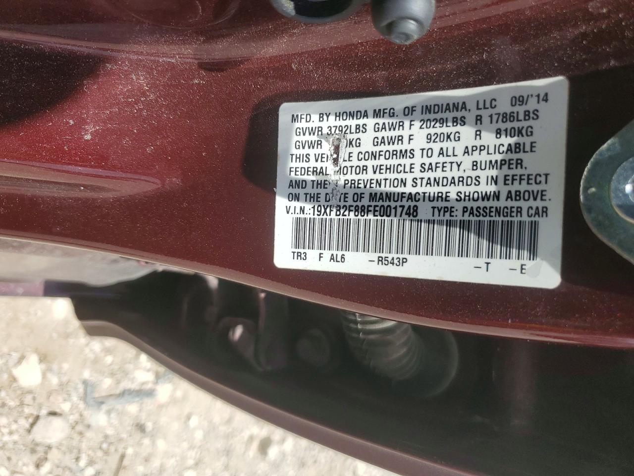 2015 HONDA CIVIC