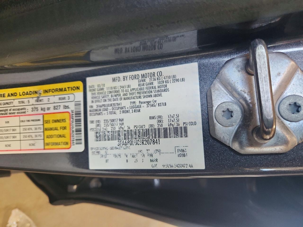 2018 FORD FUSION
