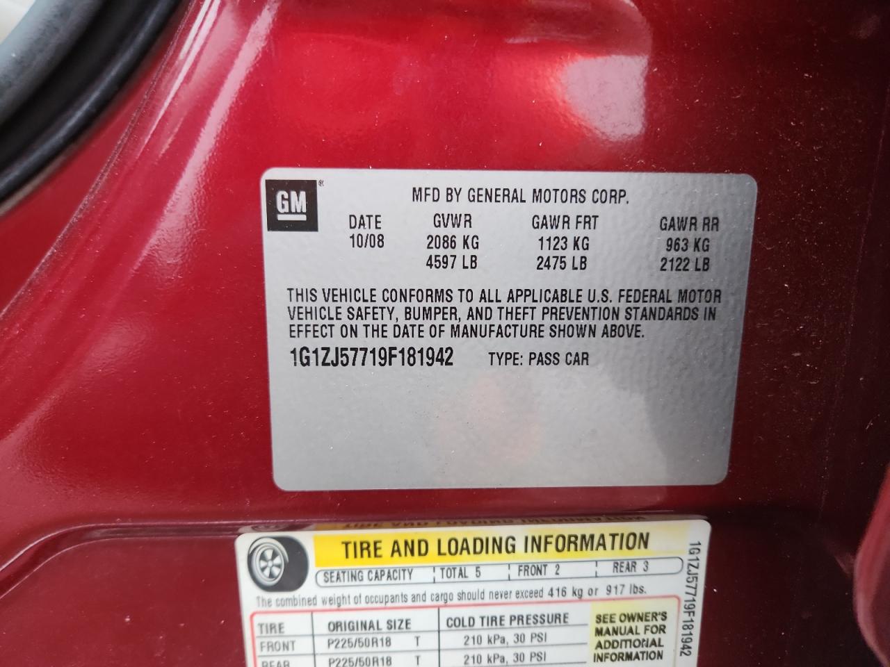 2009 CHEVROLET MALIBU