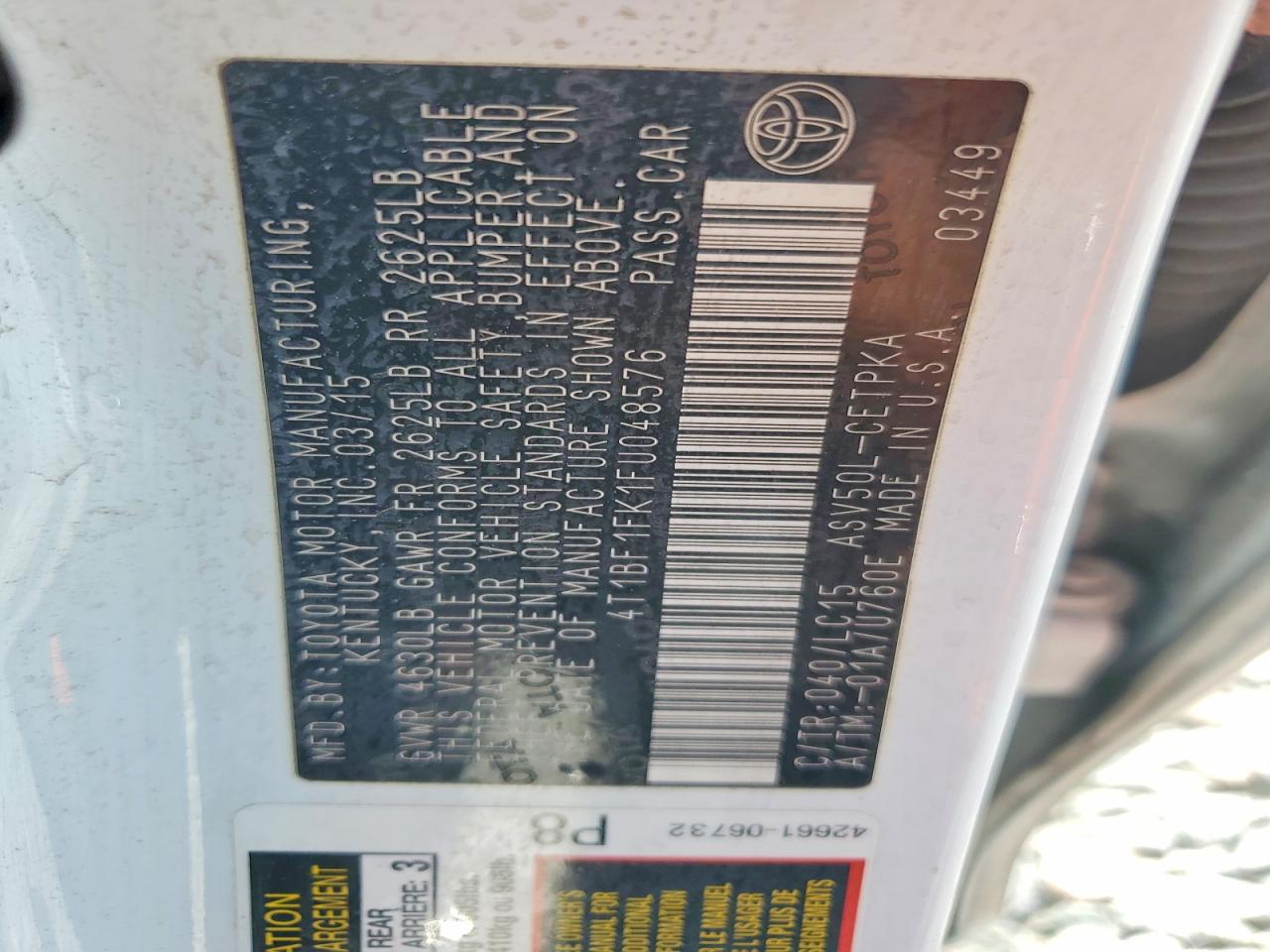 2015 TOYOTA CAMRY