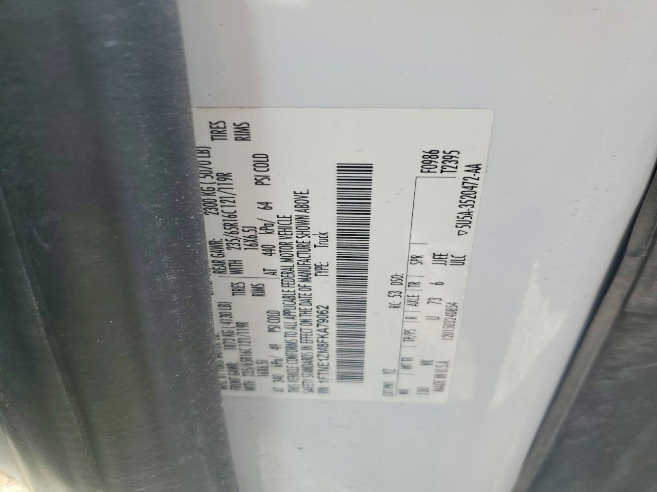 2015 FORD TRANSIT