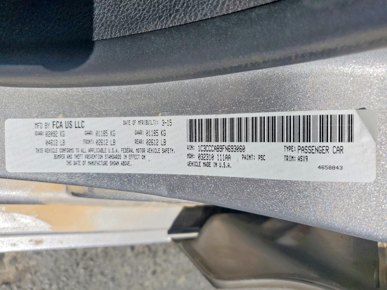 2015 CHRYSLER 200