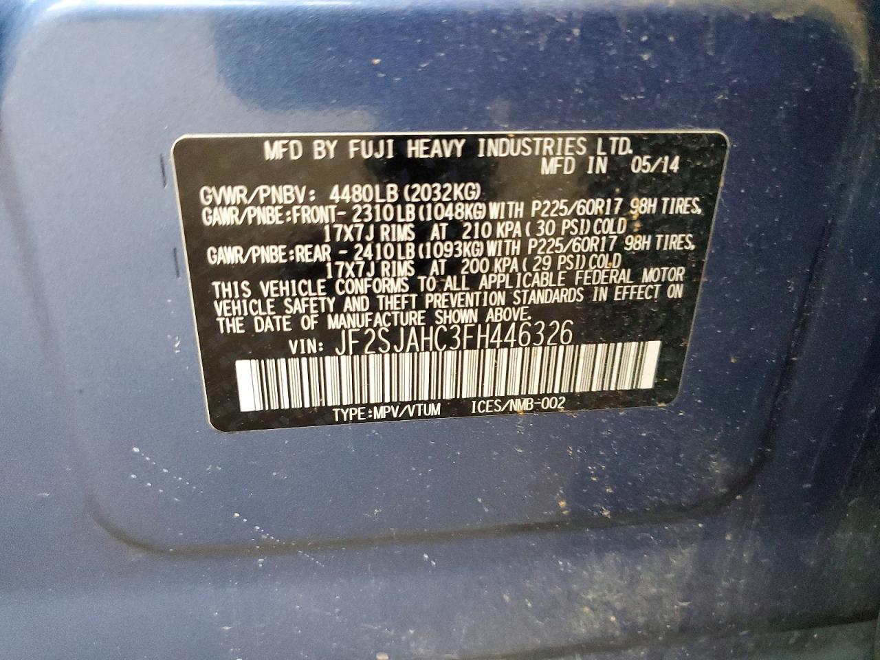 2015 SUBARU FORESTER