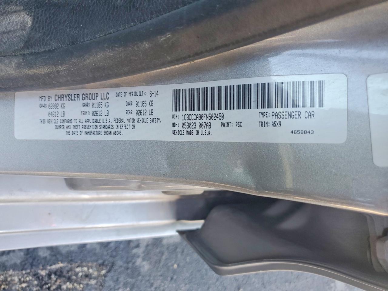 2015 CHRYSLER 200