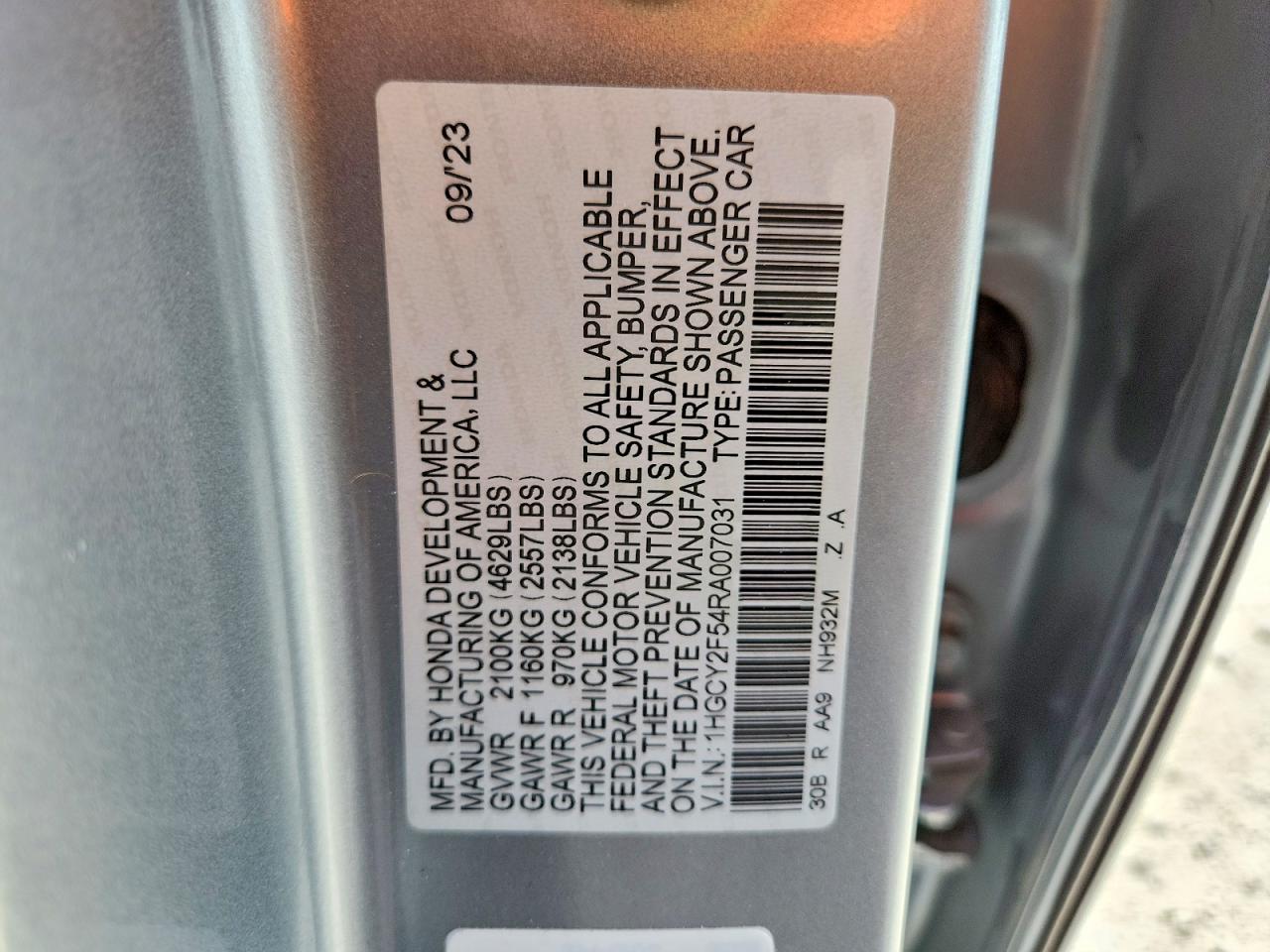 2024 HONDA ACCORD