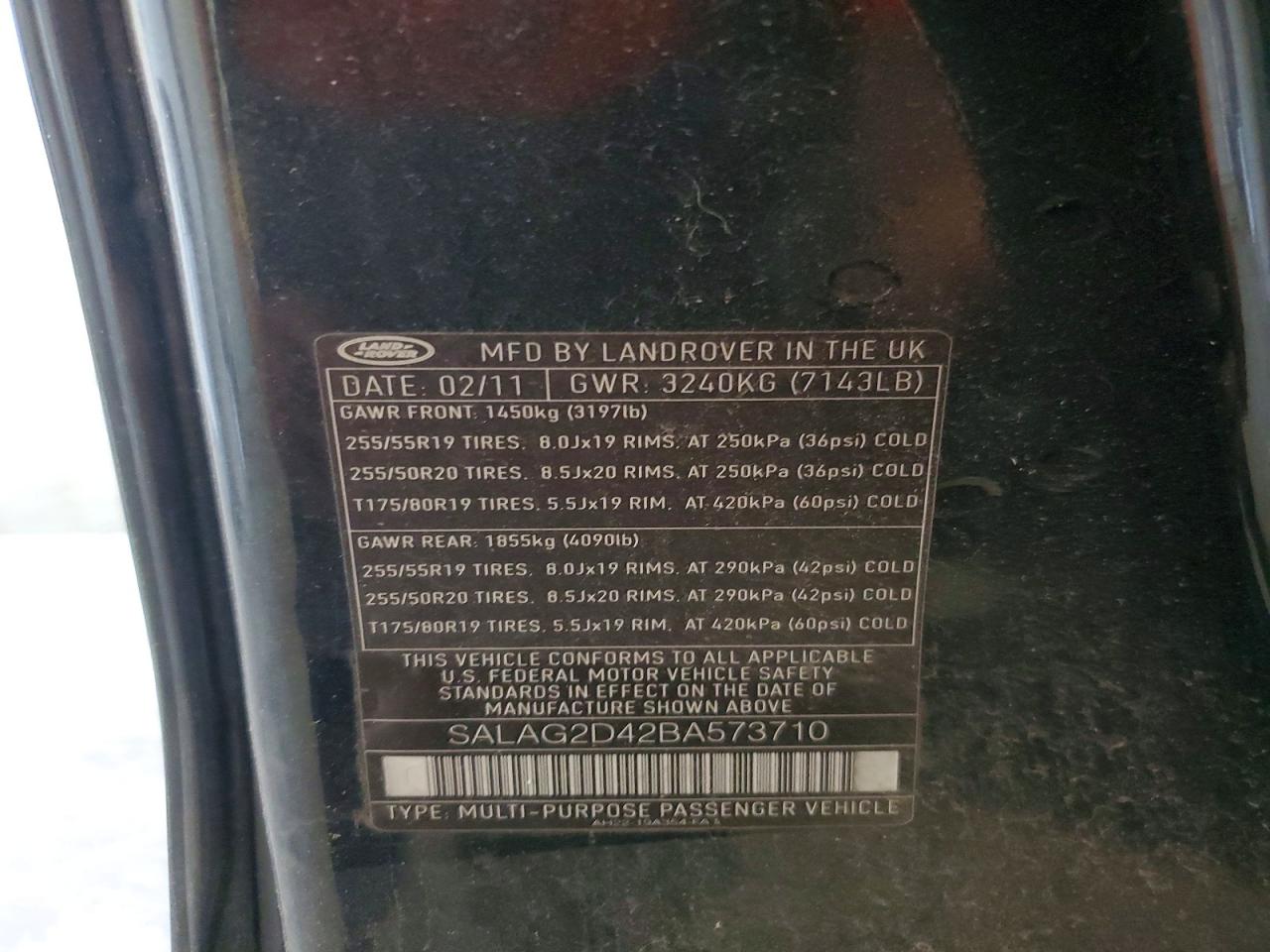 2011 LAND ROVER LR4