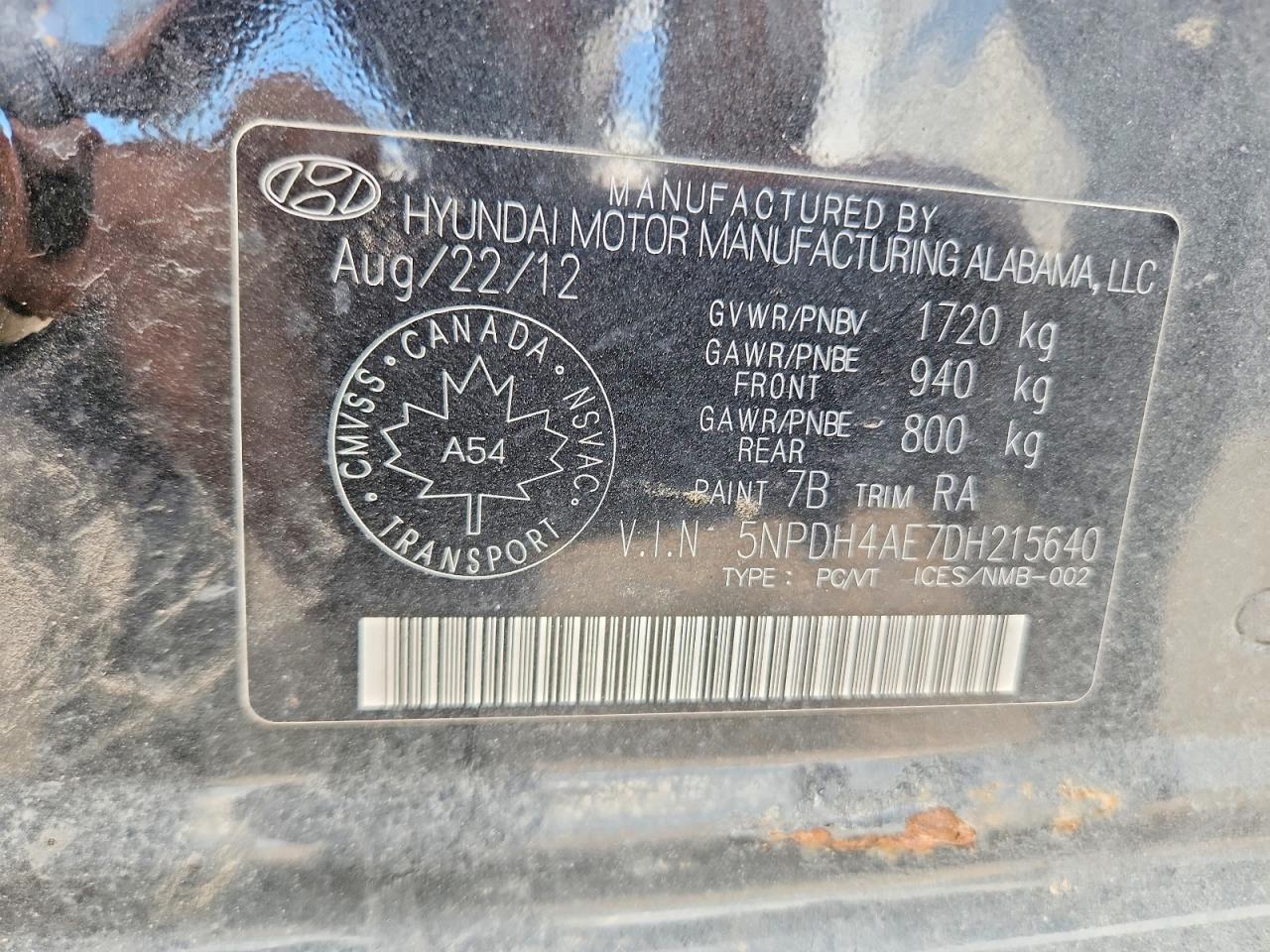 2013 HYUNDAI ELANTRA