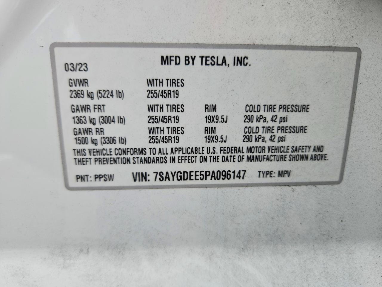 2023 TESLA MODEL Y