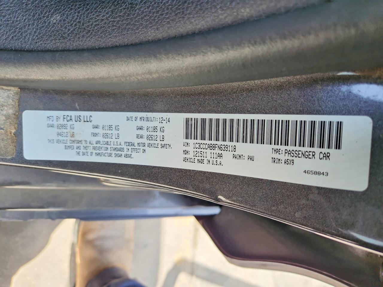 2015 CHRYSLER 200