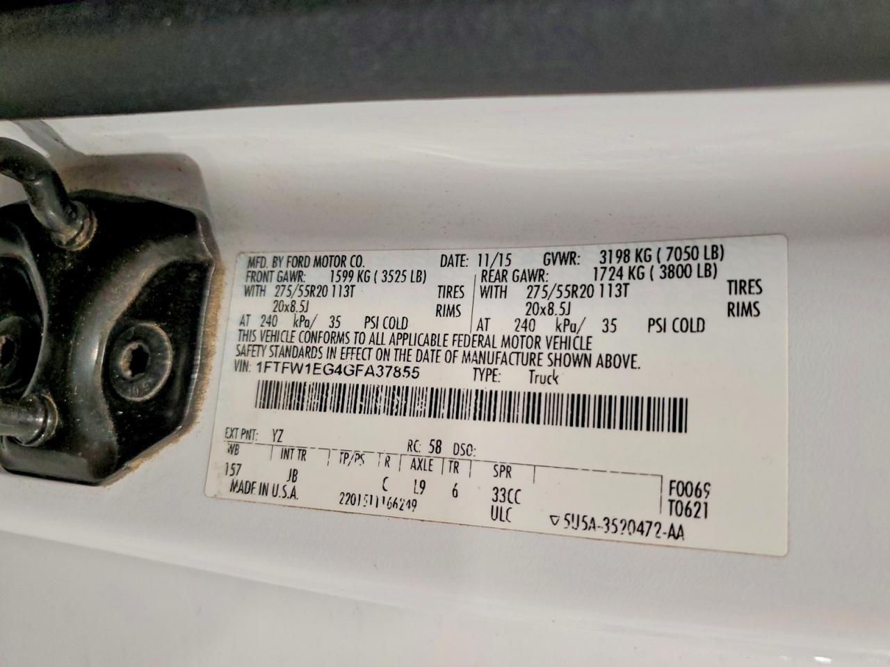 2016 FORD F150