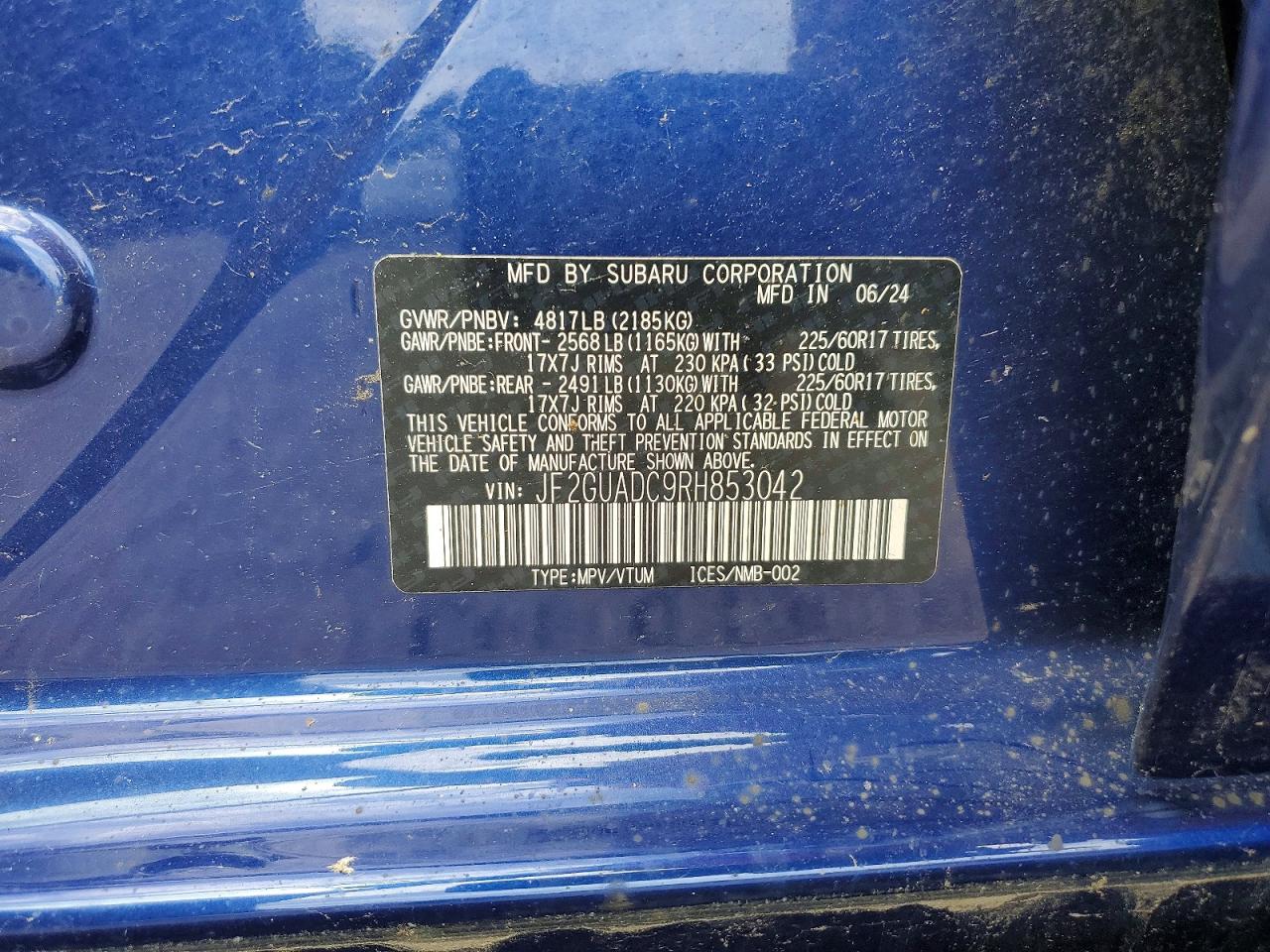 2024 SUBARU CROSSTREK