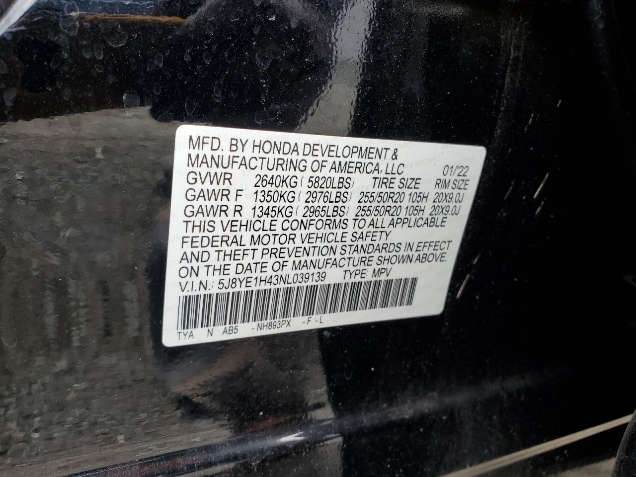 2022 ACURA MDX