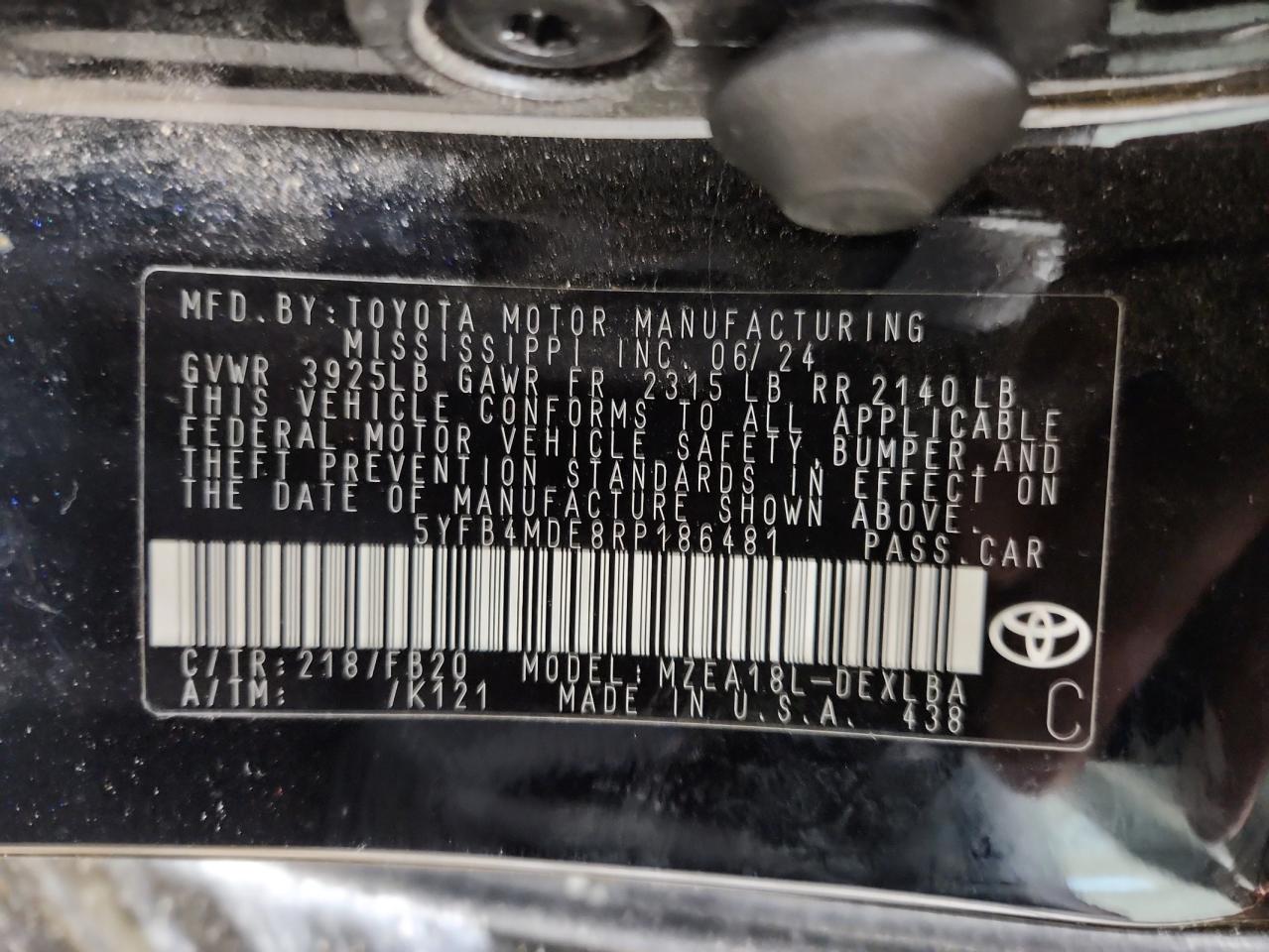 2024 TOYOTA COROLLA