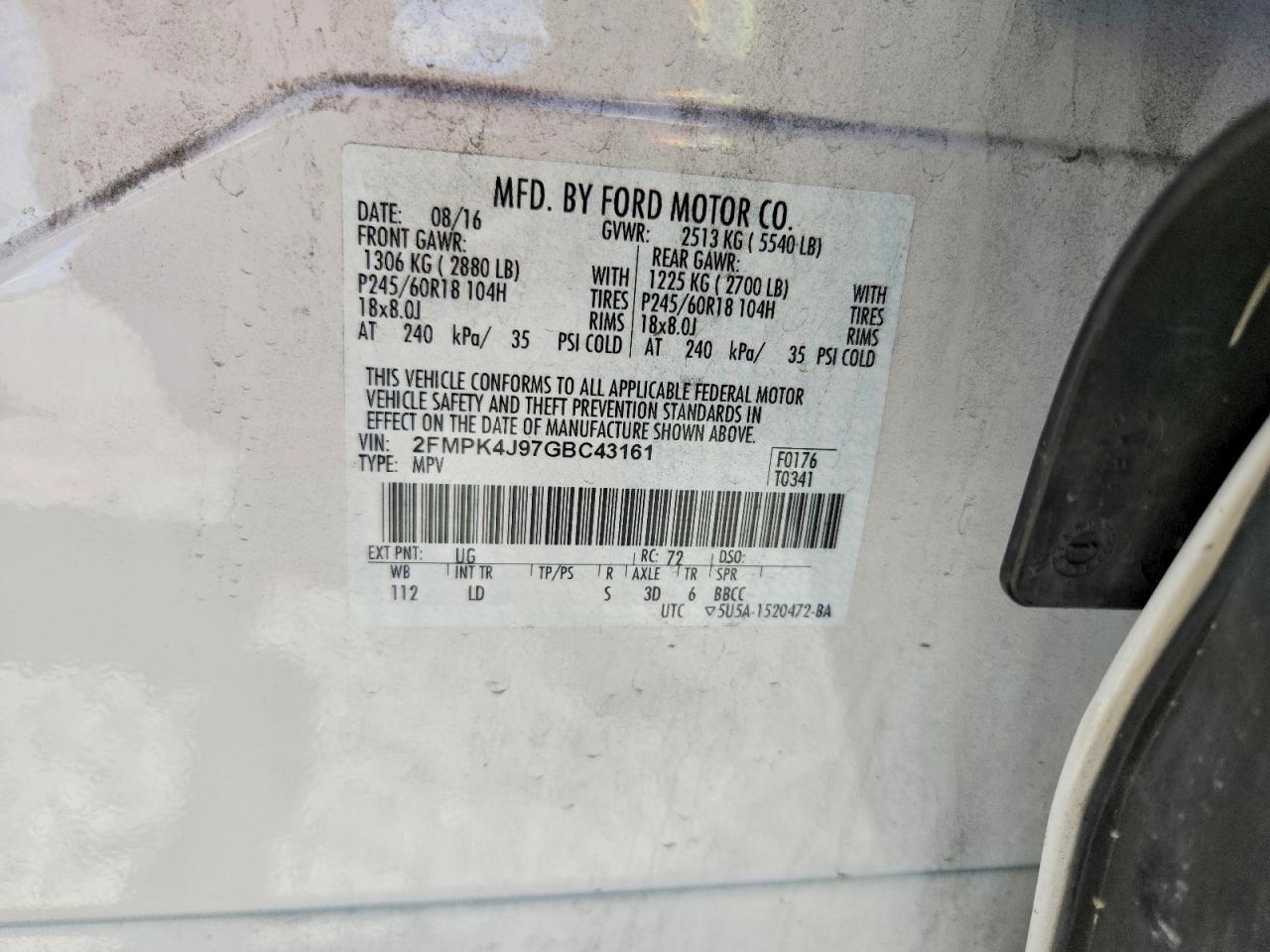2016 FORD EDGE