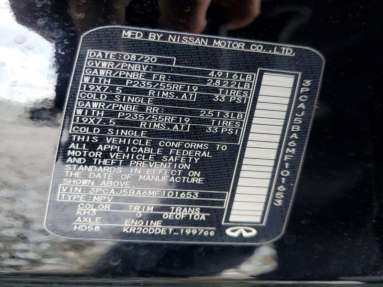 2021 INFINITI QX50