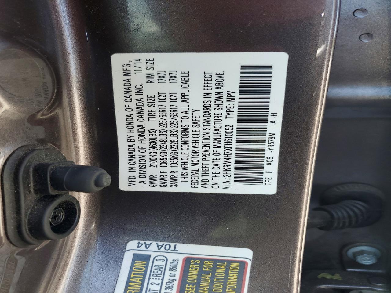 2015 HONDA CRV