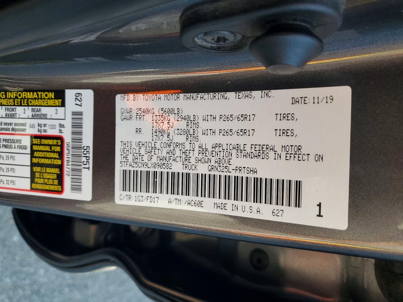 2020 TOYOTA TACOMA
