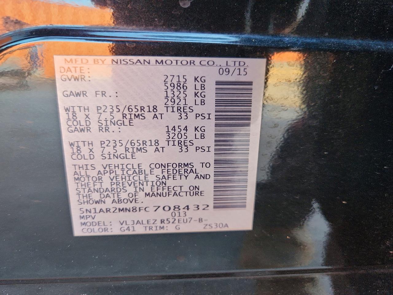 2015 NISSAN PATHFINDER