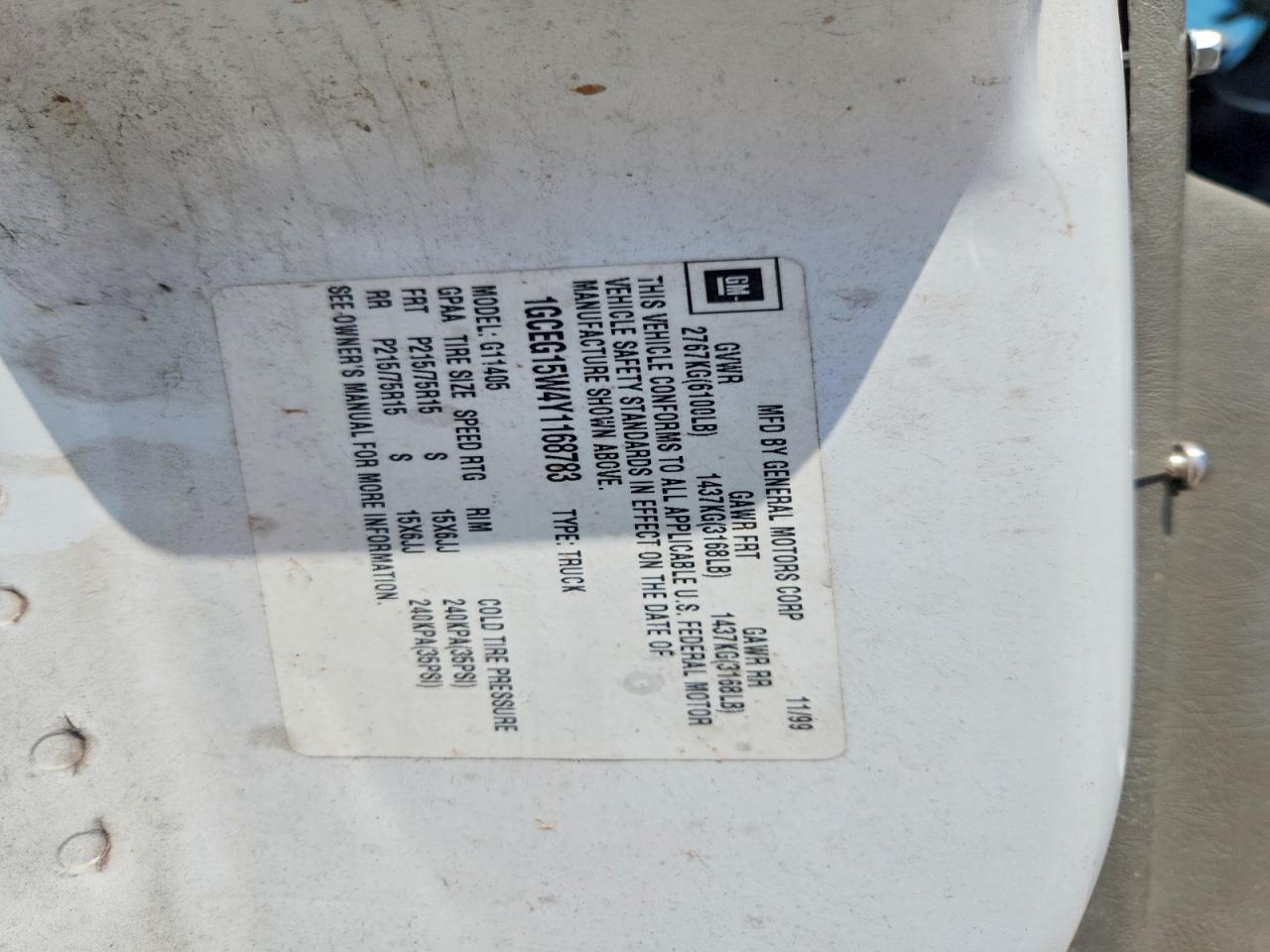 2000 CHEVROLET EXPRESS