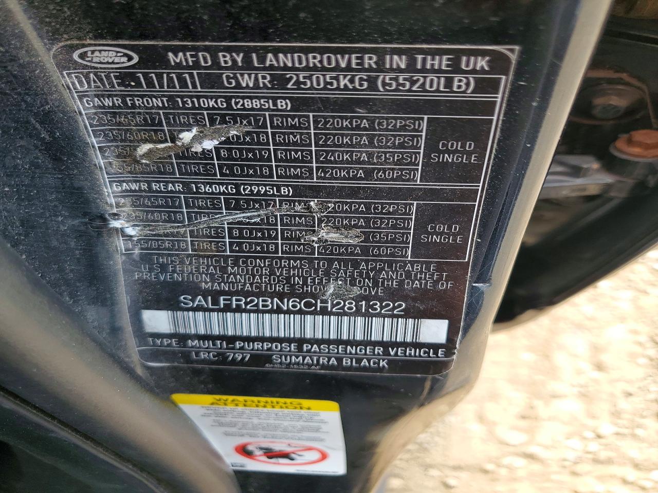 2012 LAND ROVER LR2