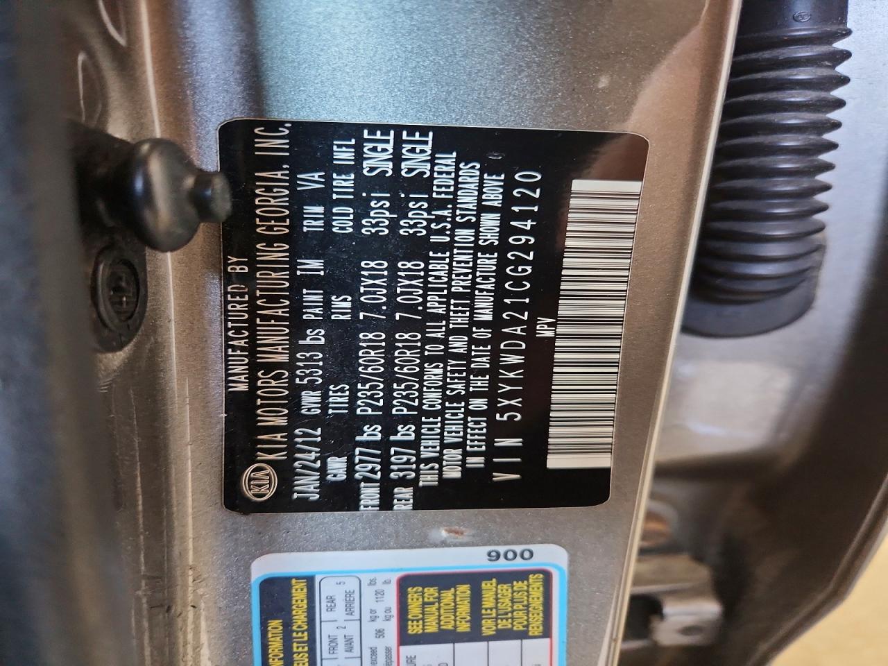 2012 KIA SORENTO