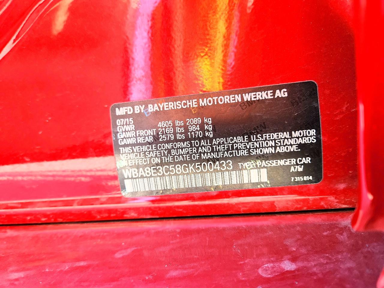 2016 BMW 3 SERIES