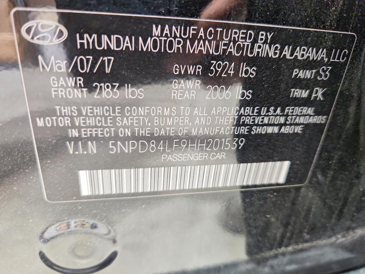 2017 HYUNDAI ELANTRA