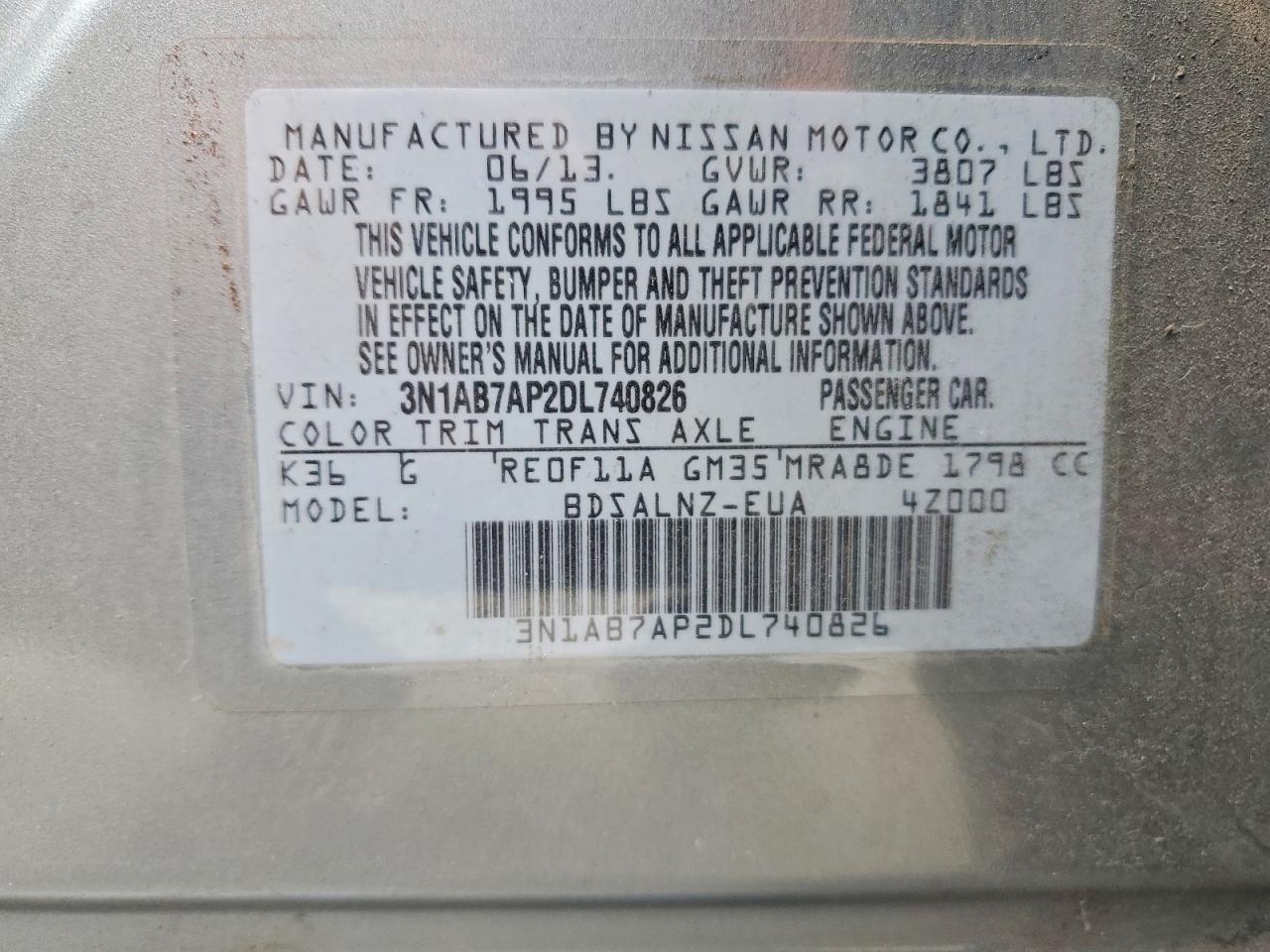 2013 NISSAN SENTRA