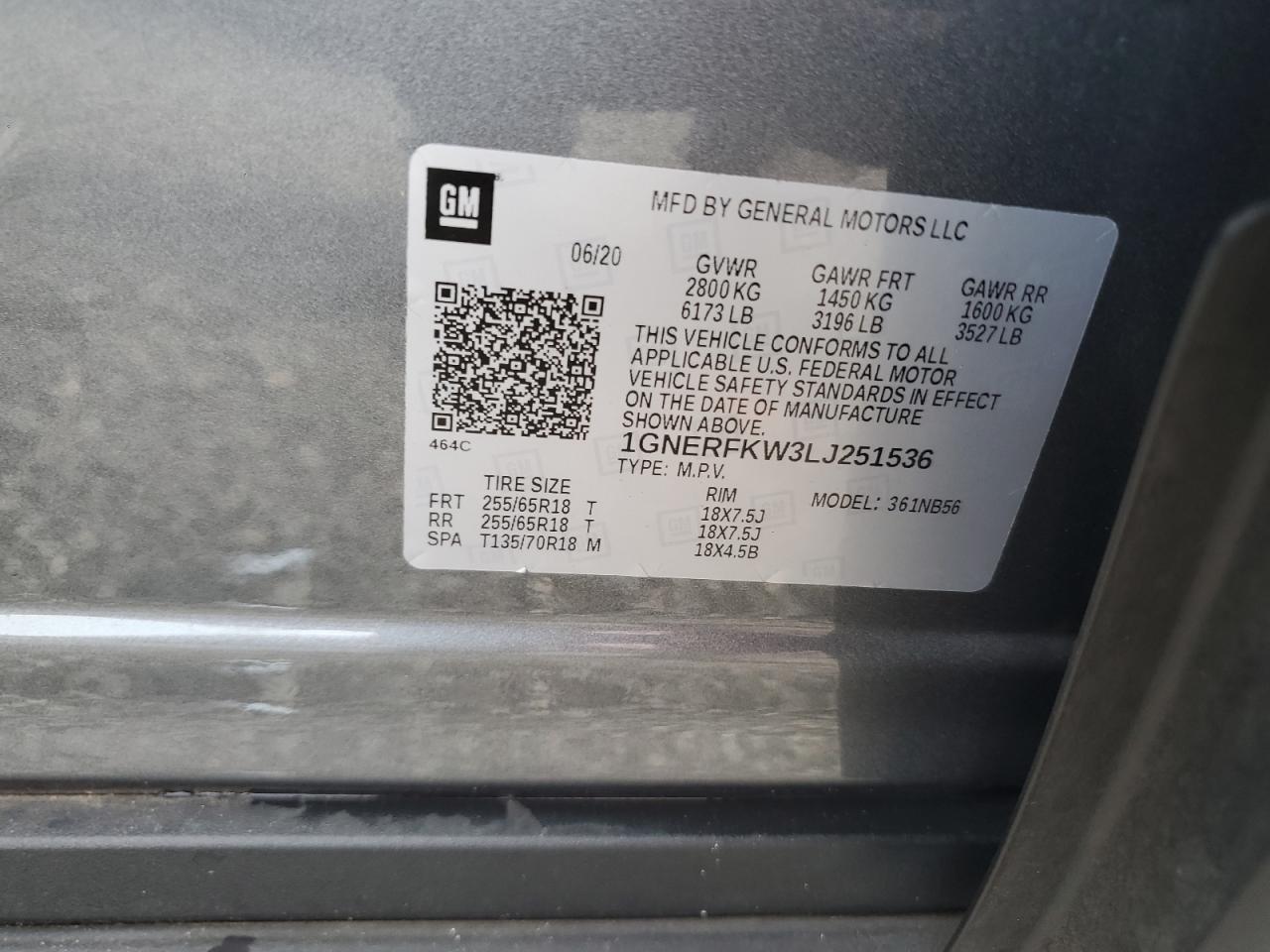 2020 CHEVROLET TRAVERSE