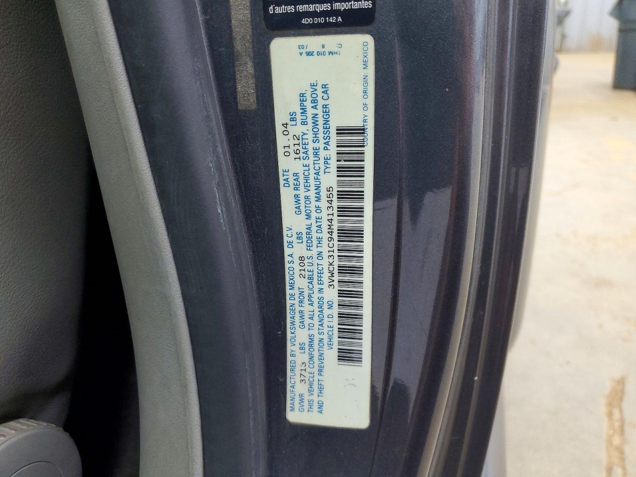 2004 VOLKSWAGEN BEETLE
