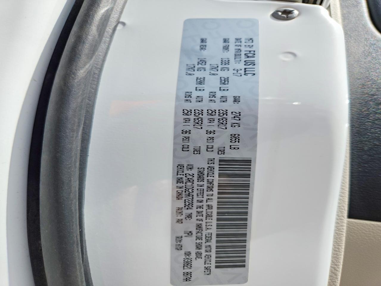 2017 CHRYSLER PACIFICA