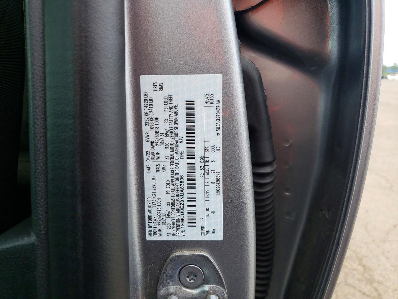 2022 FORD ESCAPE