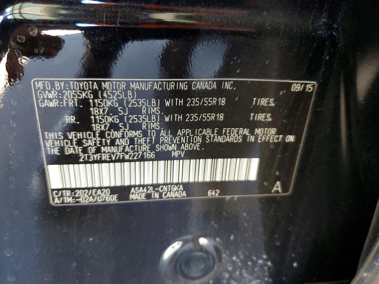 2015 TOYOTA RAV4