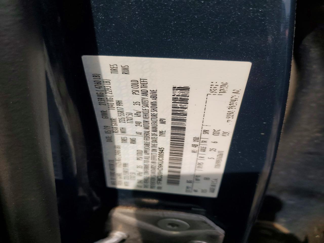 2019 FORD ESCAPE