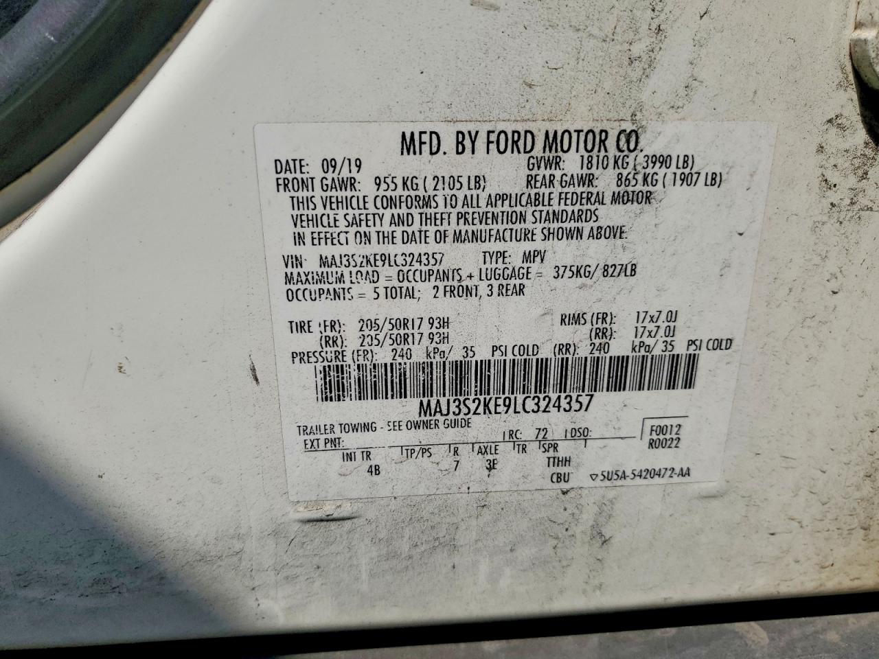 2020 FORD ECOSPORT
