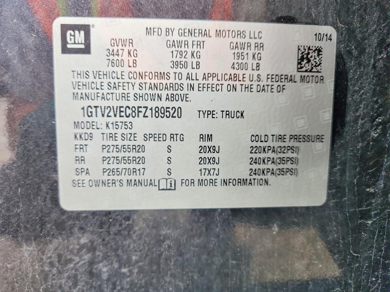 2015 GMC SIERRA