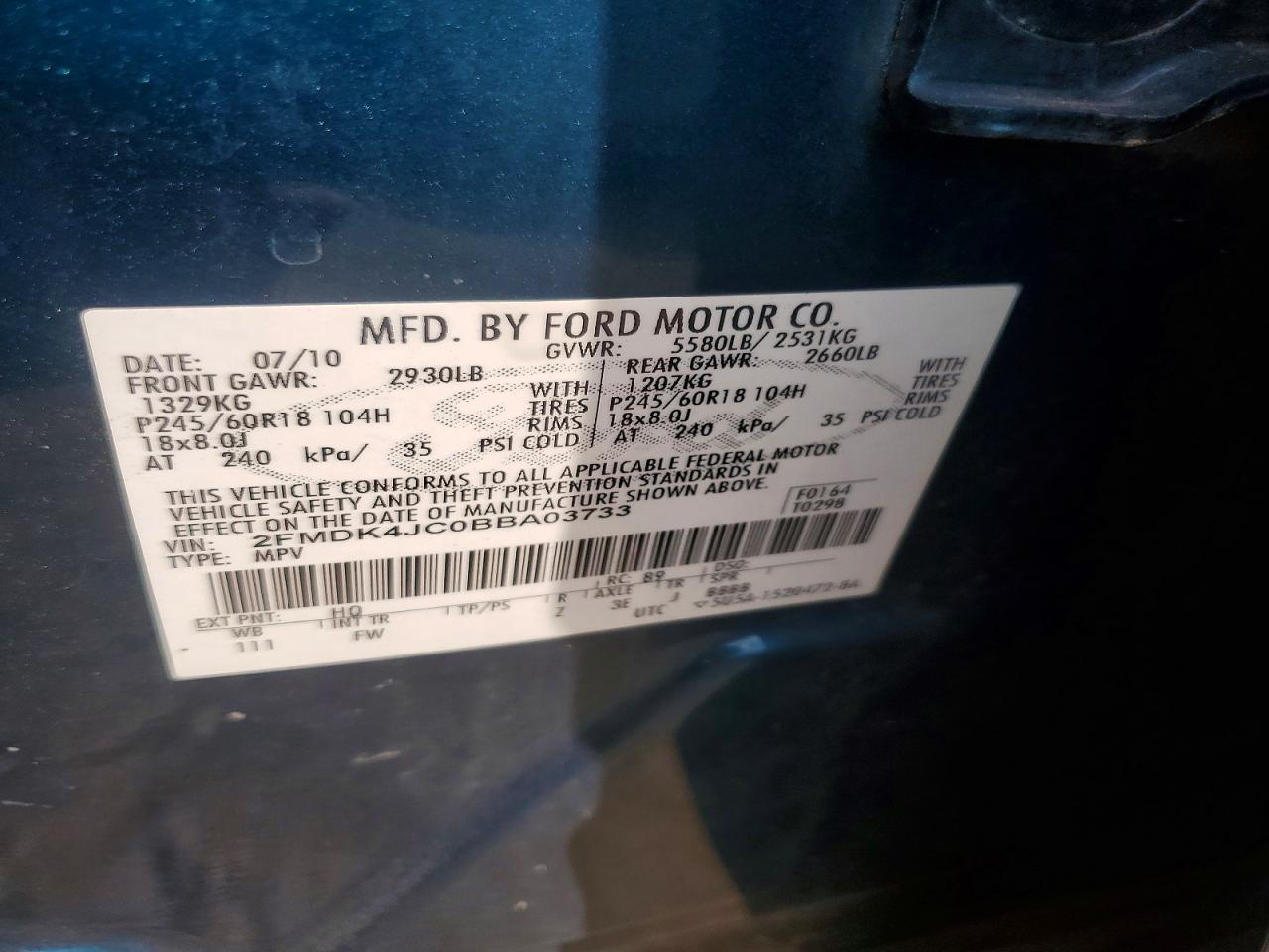 2011 FORD EDGE