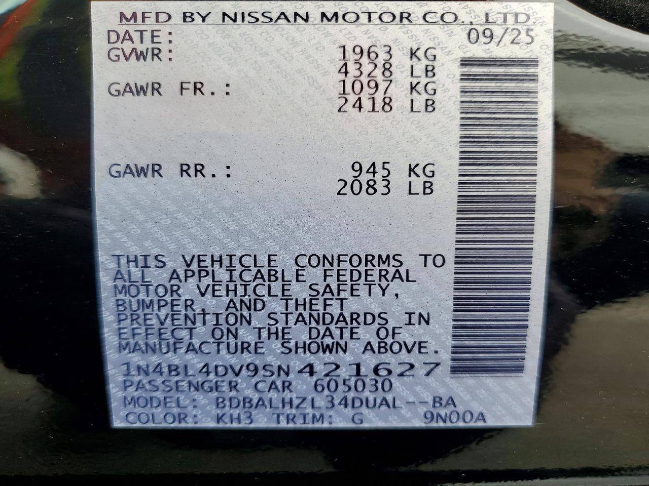 2025 NISSAN ALTIMA