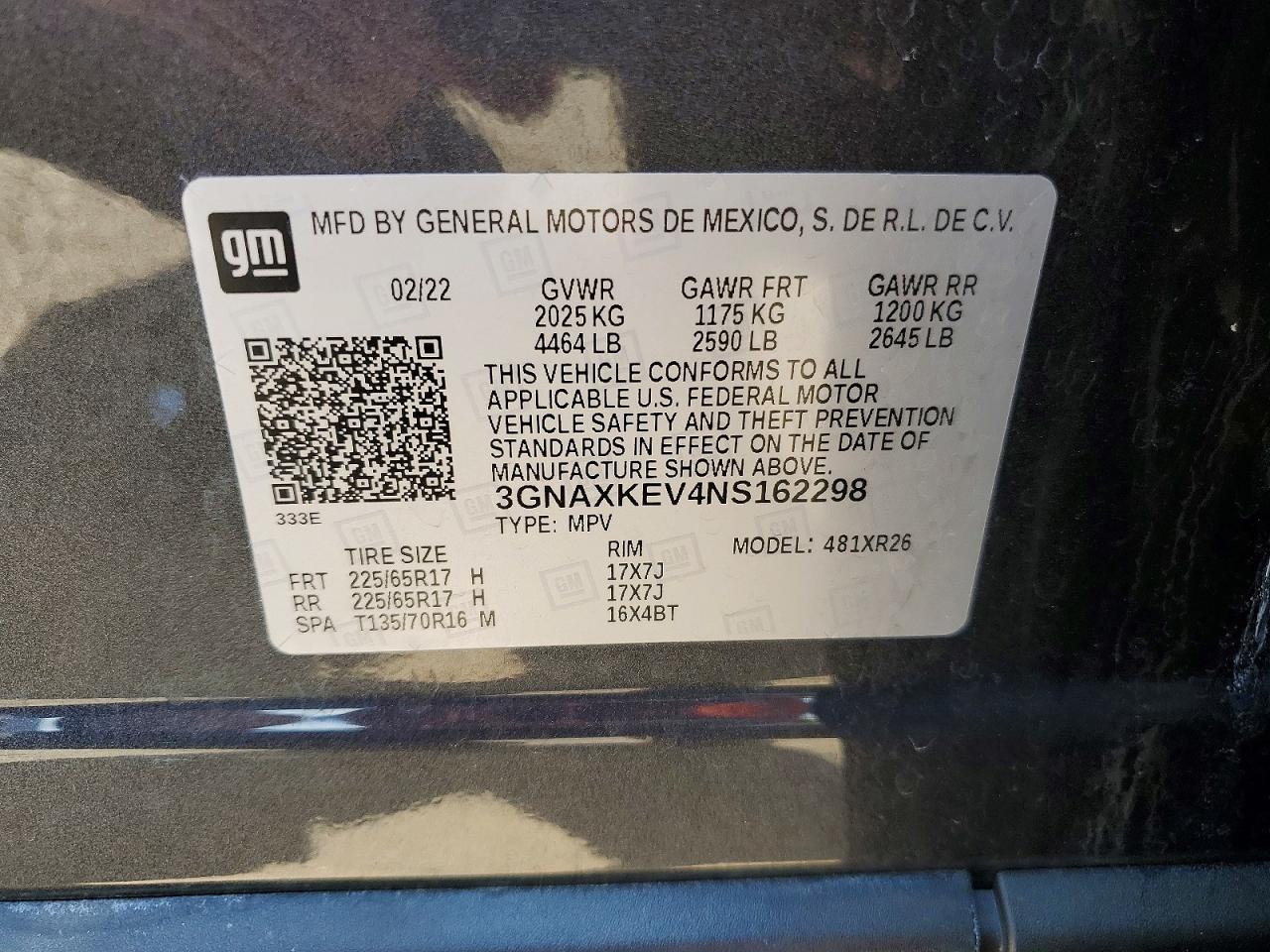 2022 CHEVROLET EQUINOX