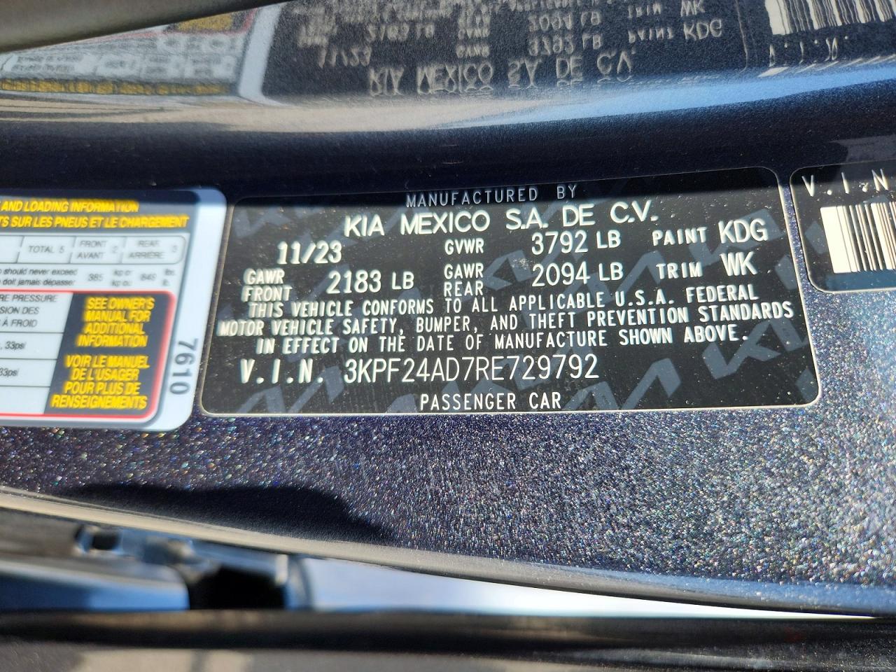 2024 KIA FORTE