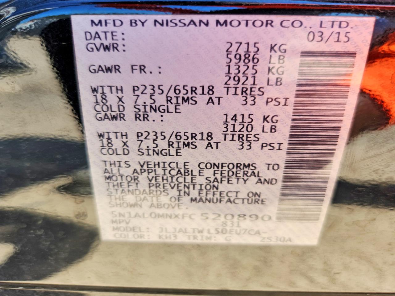2015 INFINITI QX60 BASE