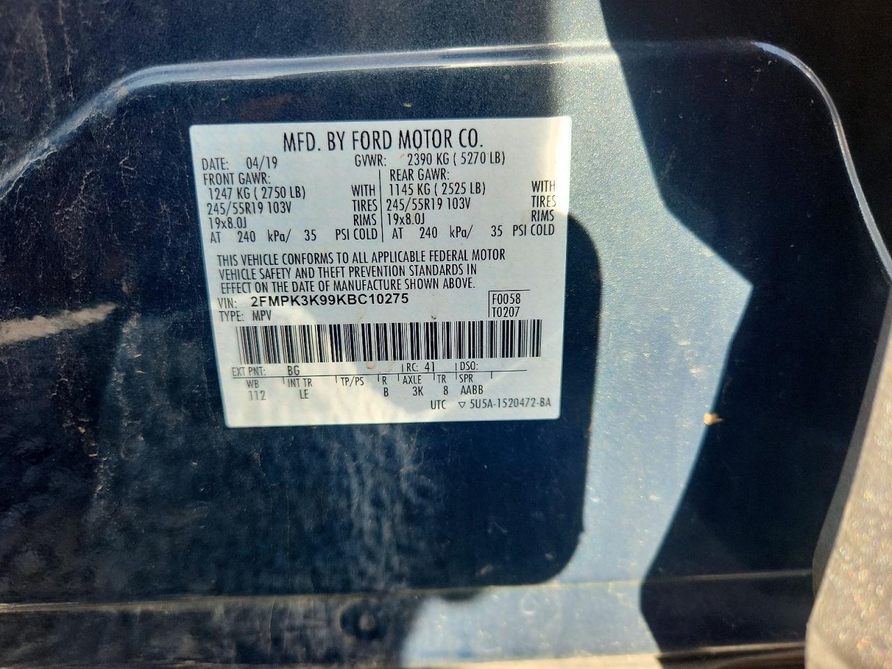 2019 FORD EDGE