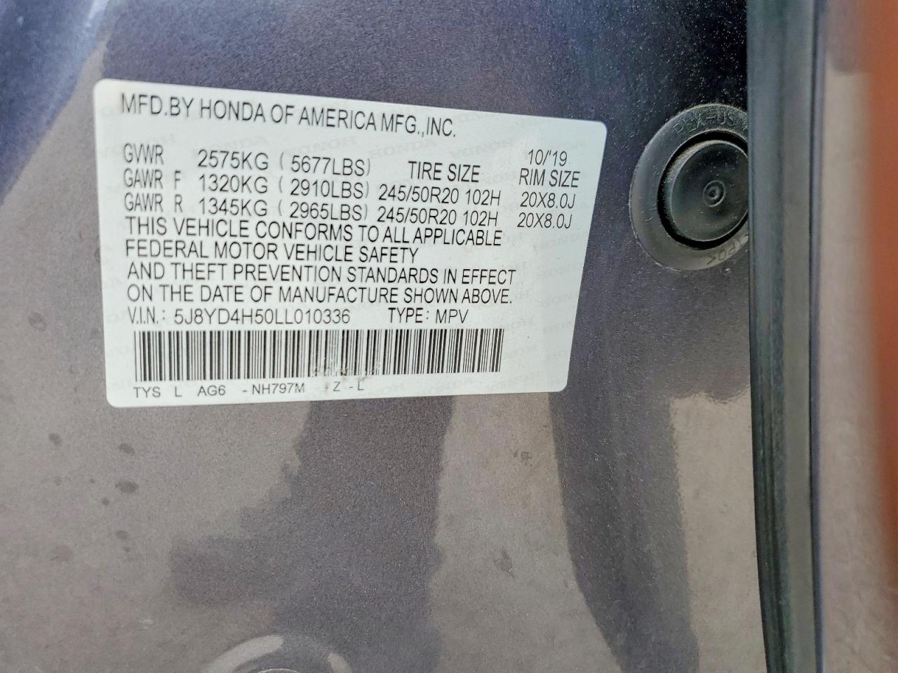 2020 ACURA MDX