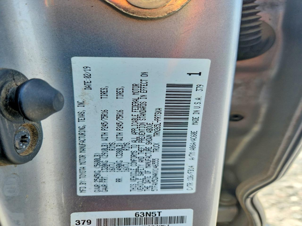2019 TOYOTA TACOMA