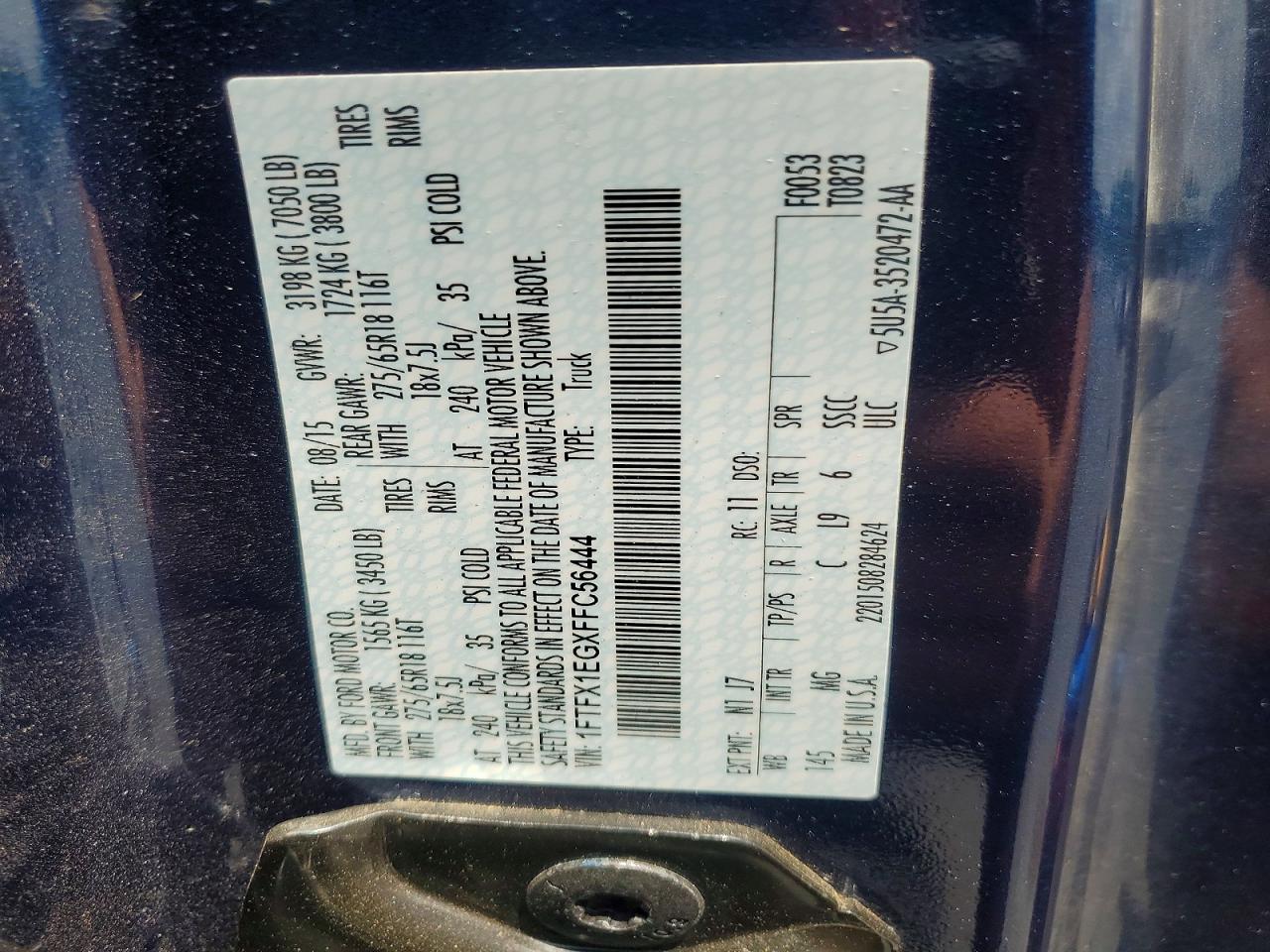 2015 FORD F150