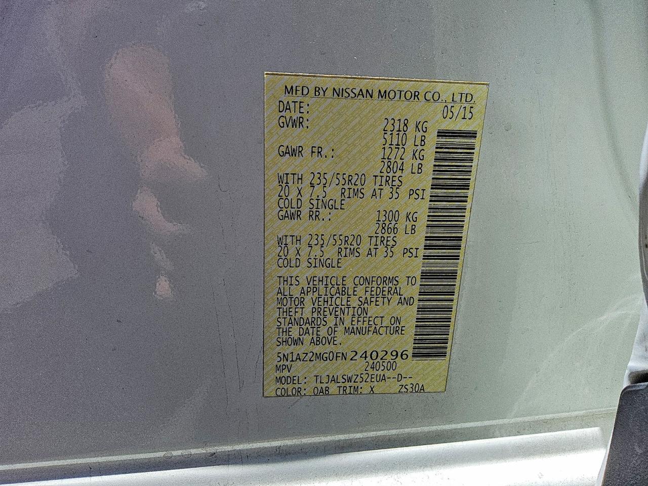 2015 NISSAN MURANO