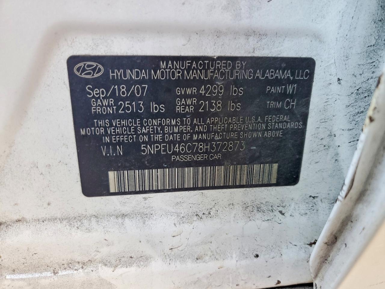 2008 HYUNDAI SONATA