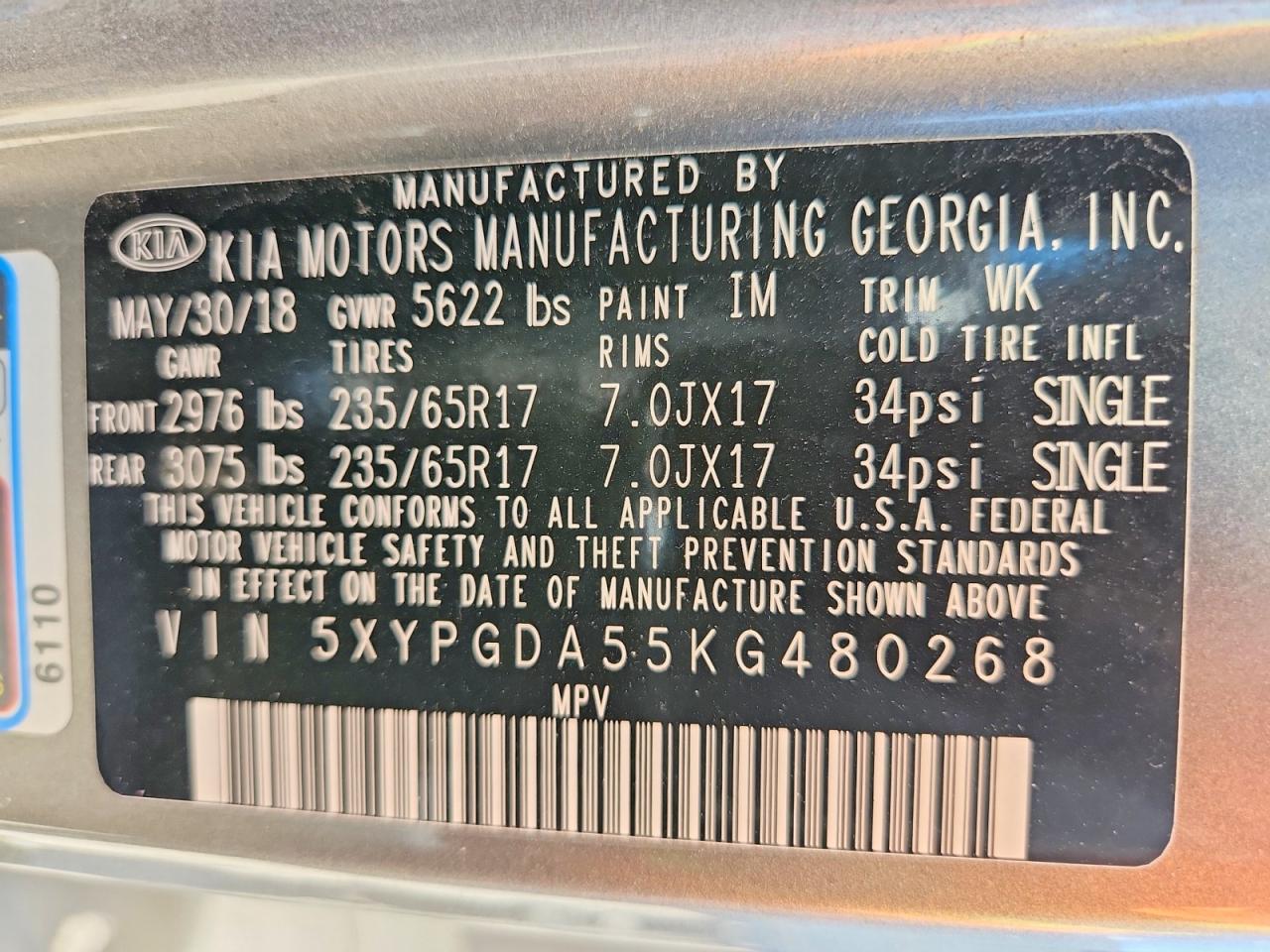 2019 KIA SORENTO