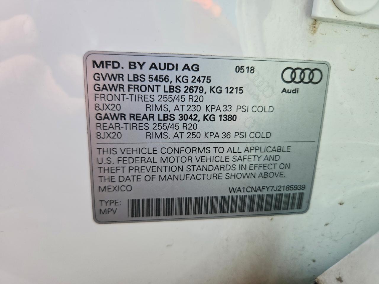 2018 AUDI Q5